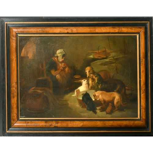 110 - James Rolfe (19th-20th Century) British. Feeding Time, Oil on Canvas, Signed and Dated 1913, 14