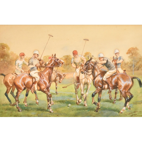 274 - Thomas Ivester Lloyd (1873-1942) British. A Polo Match, Watercolour, Signed, 8.25