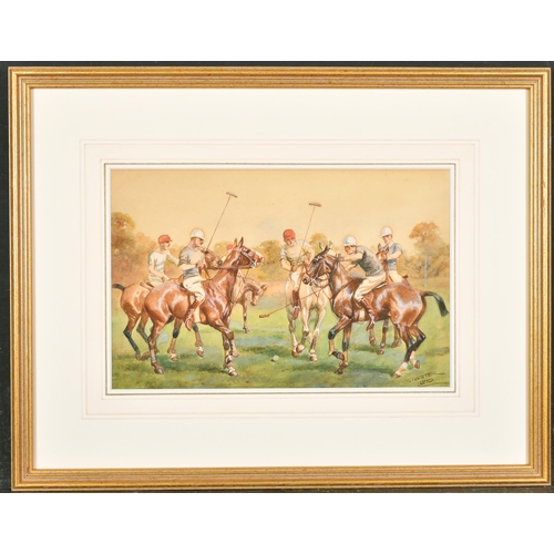 274 - Thomas Ivester Lloyd (1873-1942) British. A Polo Match, Watercolour, Signed, 8.25