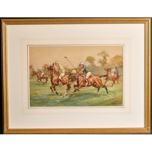 274 - Thomas Ivester Lloyd (1873-1942) British. A Polo Match, Watercolour, Signed, 8.25