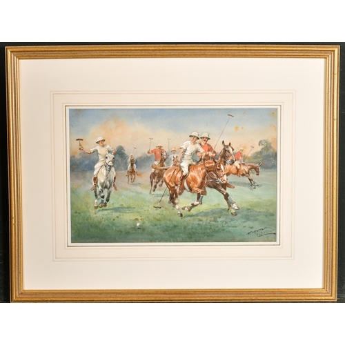 274 - Thomas Ivester Lloyd (1873-1942) British. A Polo Match, Watercolour, Signed, 8.25