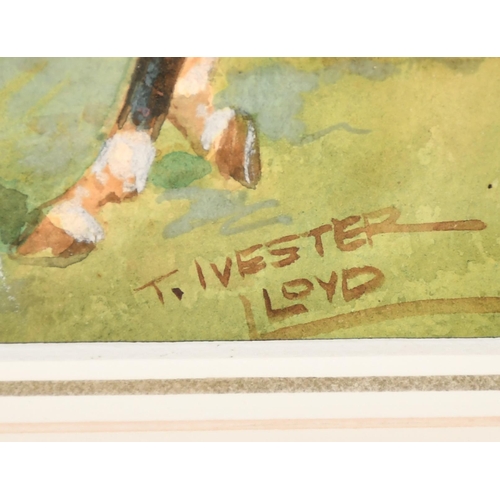 274 - Thomas Ivester Lloyd (1873-1942) British. A Polo Match, Watercolour, Signed, 8.25