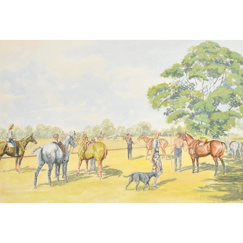 278 - 20th Century English School. 'Before the Match', Watercolour, Indistinctly Signed in Pencil, 15