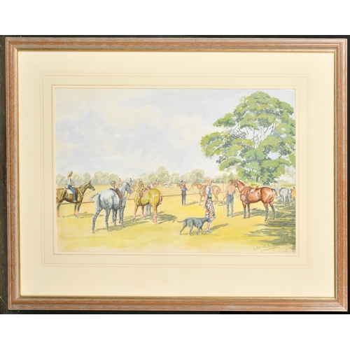 278 - 20th Century English School. 'Before the Match', Watercolour, Indistinctly Signed in Pencil, 15