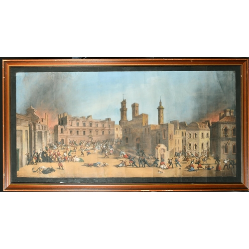 32 - 18th Century European School. The Sacking of Grenada 1779, Gouache, 33.5