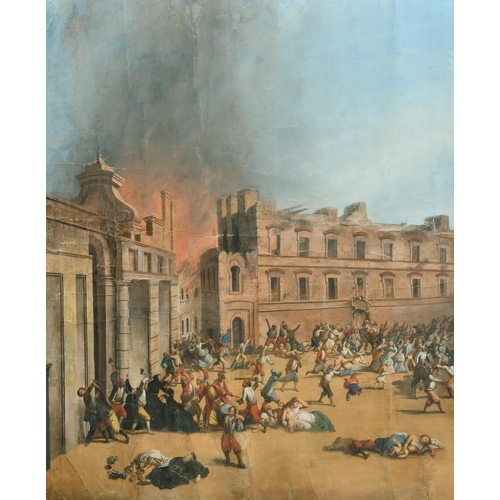 32 - 18th Century European School. The Sacking of Grenada 1779, Gouache, 33.5