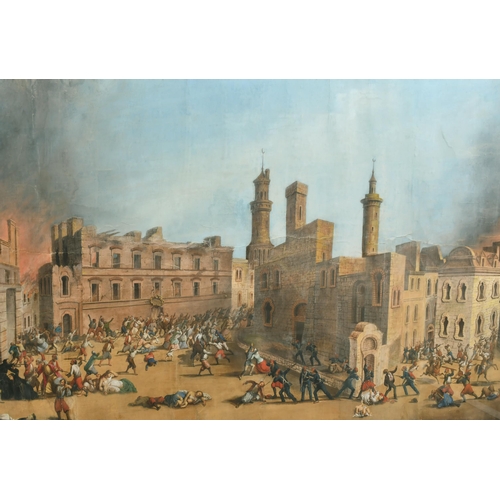 32 - 18th Century European School. The Sacking of Grenada 1779, Gouache, 33.5