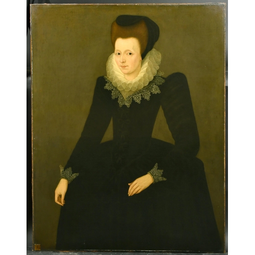 56 - Circle of Robert Peake the Elder (c.1551-1619) British. Portrait of Susan Greene, Mrs Richard Knatch... 