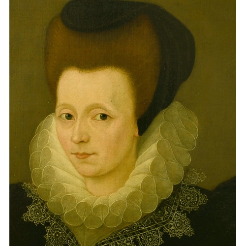 56 - Circle of Robert Peake the Elder (c.1551-1619) British. Portrait of Susan Greene, Mrs Richard Knatch... 