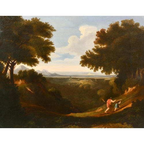 61 - Manner of Nicolas Poussin (1594-1665) French. Figures in a Classical Landscape, Oil on Canvas, Unfra... 