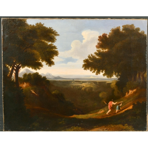 61 - Manner of Nicolas Poussin (1594-1665) French. Figures in a Classical Landscape, Oil on Canvas, Unfra... 