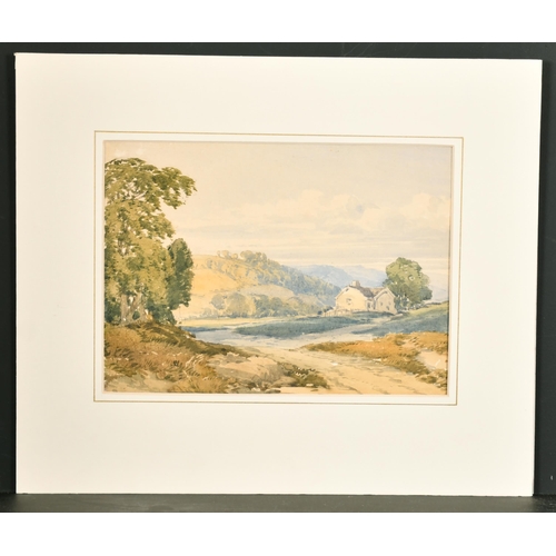 66 - John Callow (1822-1878) British. An Extensive Landscape, Watercolour, Mounted Unframed 6.75