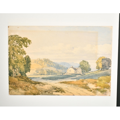 66 - John Callow (1822-1878) British. An Extensive Landscape, Watercolour, Mounted Unframed 6.75