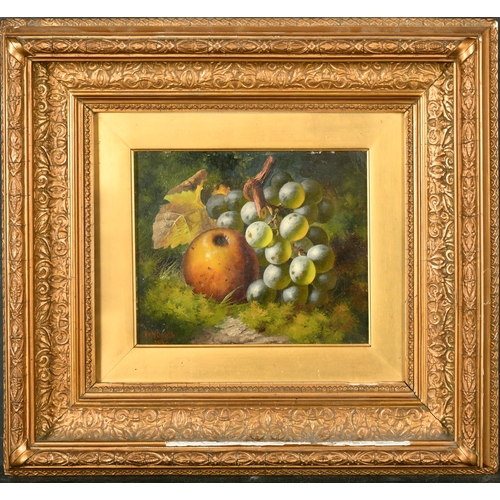 79 - William H Smith (19th Century) British. Still Life of Fruit on a Bank, Oil on Board, Signed and Date... 