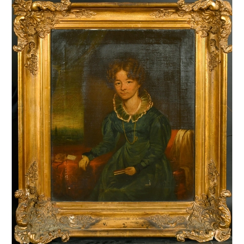 105 - 19th Century English School. Portrait of a Seated Lady, Oil on Canvas, 20