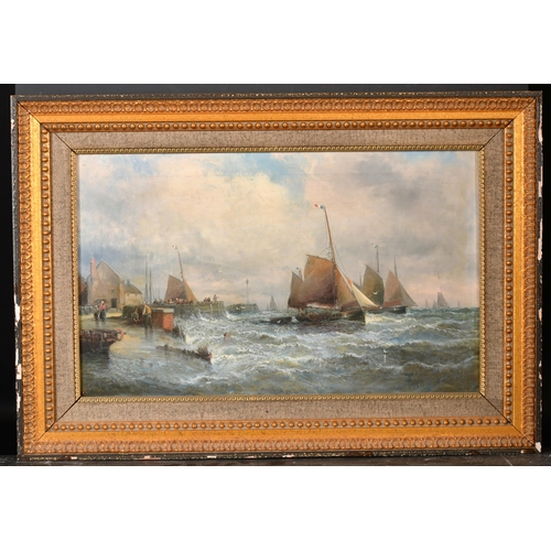 140 - William Anslow Thornley (act.1847-1907) British. 'French Fishing Boats', Oil on Canvas, Signed, Indi... 