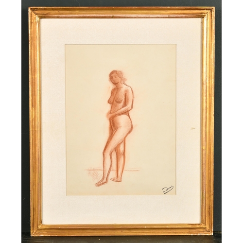 156 - Andre Derain (1880-1954) French. A Standing Female Nude, Sanguine, Artist's Stamp Signature, Inscrib... 