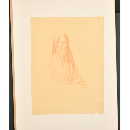 225 - Early 20th Century English School. A Blind Rabbi, Sanguine, Mounted Unframed 12.25