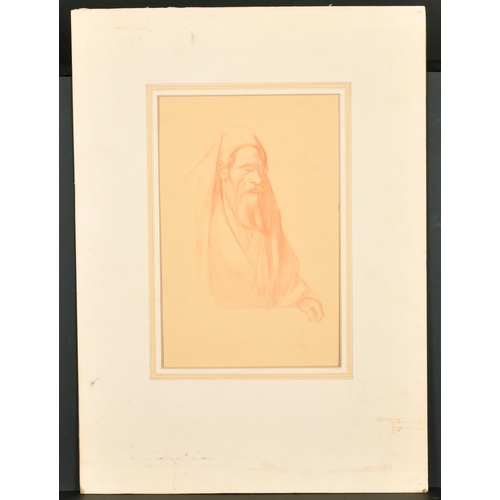 225 - Early 20th Century English School. A Blind Rabbi, Sanguine, Mounted Unframed 12.25