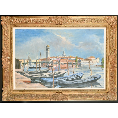 228 - Karl Hagedorn (1889-1969) British. A Venetian Scene, Oil on Canvas, Signed and Dated '47, 20