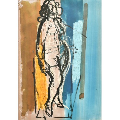 250 - John Piper (1903-1992) British. A Standing Nude, Ink and Wash, Studio Stamp, 18.75