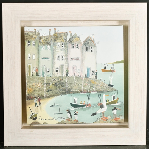 282 - Rebecca Lardner (1971-    ) British. A Harbour Scene, Giclee Print on Canvas, Signed and Numbered 11... 