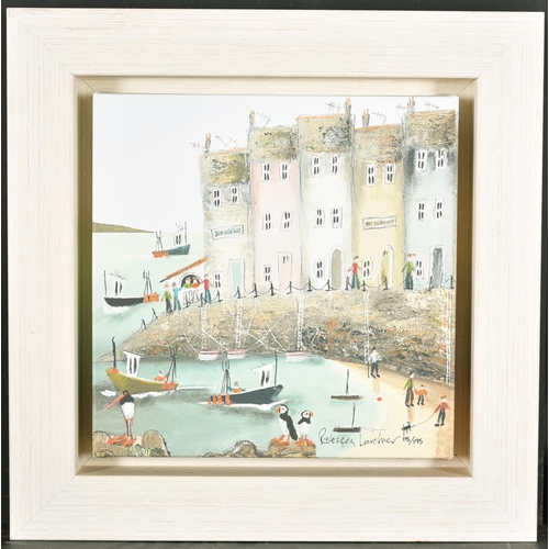 283 - Rebecca Lardner (1971-    ) British. 'Harbour Scene', Giclee Print on Canvas, Signed and Numbered 11... 