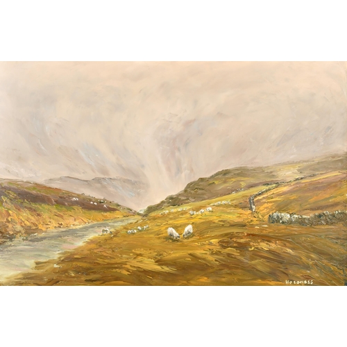 293 - Kip Combes (1924-2013) British. A Highland Landscape, Oil on Canvas, Signed, Unframed 24