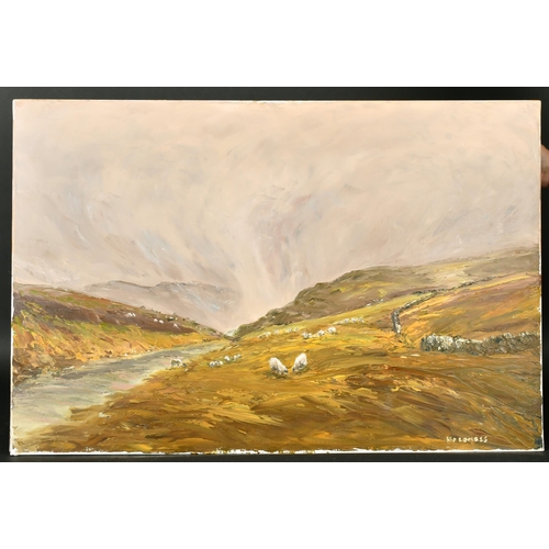 293 - Kip Combes (1924-2013) British. A Highland Landscape, Oil on Canvas, Signed, Unframed 24