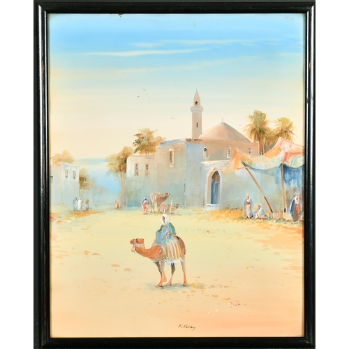 55 - F. Varley (19th-20th Century) British. A Middle Eastern Scene, Watercolour and Gouache, Signed, 19.7... 