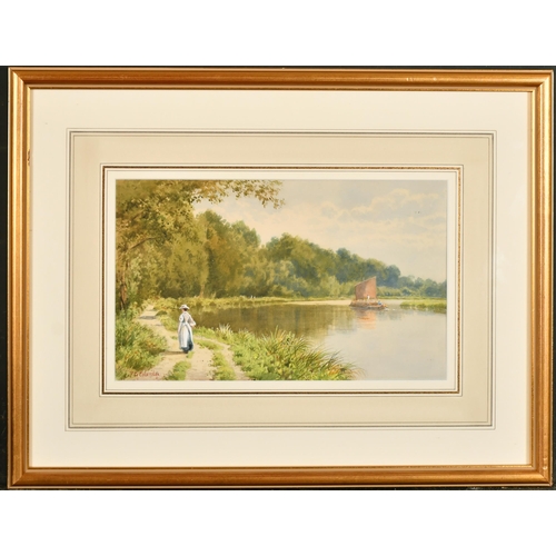 72 - Francis George Coleridge (1838-1923) British. 'The Thames at Sonning', Watercolour, Signed, and Insc... 