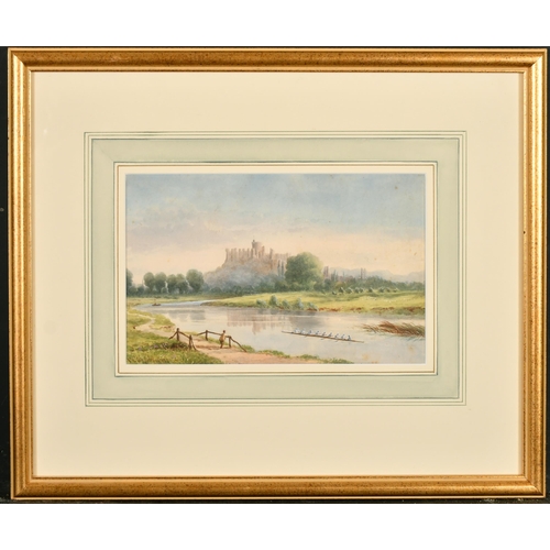 74 - Francis George Coleridge (1838-1923) British. 'Eton College Rowing VIII and Windsor Castle', Waterco... 