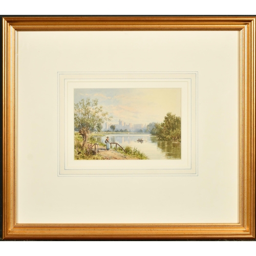 75 - Francis George Coleridge (1838-1923) British. 'Windsor from the Rushes', Watercolour, Signed, and In... 