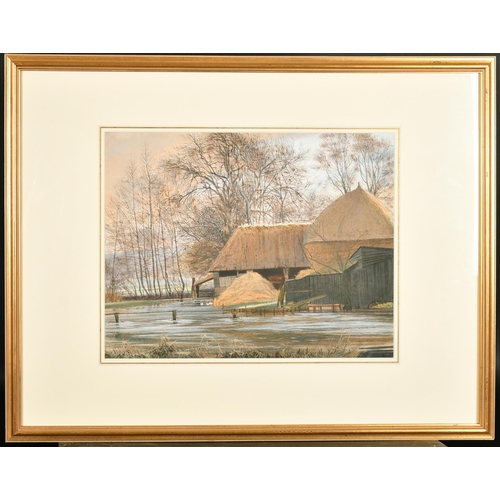 91 - Newton Bennett (1854-1914) British. 'At Twyford, Winchester', Watercolour and Bodycolour, Signed wit... 