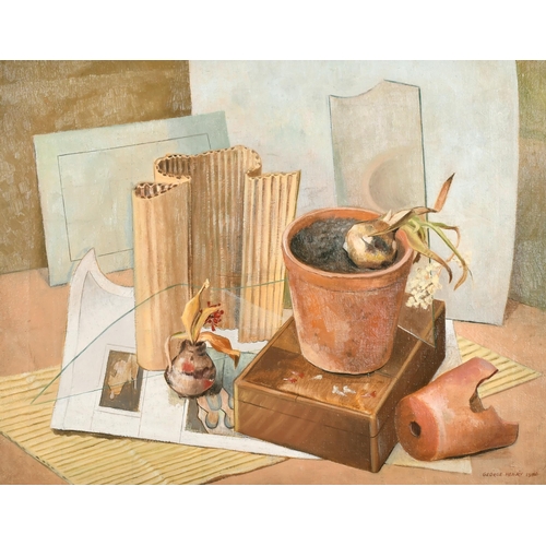 342 - George Henry (20th Century) British. Still Life, Oil on Canvas, Signed and Dated 1950, and Inscribed... 