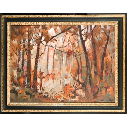 219 - Roger Quintaine (1921-2005) French. Autumn Trees, Oil on Canvas, Signed, 28.5