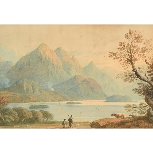 24 - John Varley (1778-1842) British. A Highland River Landscape, Watercolour, Signed and Dated 1834, 6.7... 