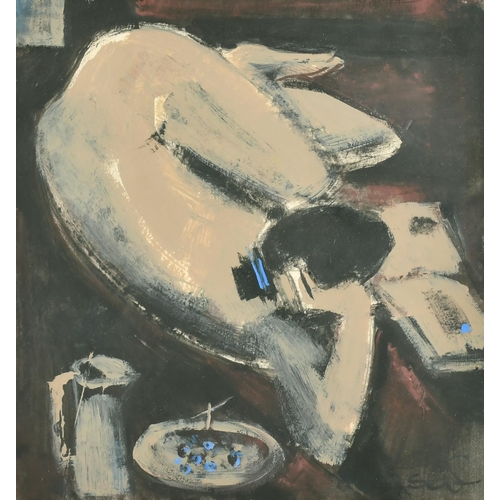 251 - Seif Wanly (1906-1979) Egyptian. A Nude Study, Gouache, Signed, 10.75