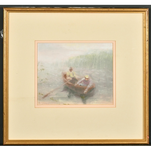 267 - Margaret Clarke (1888-1961) Irish. Figures in a Rowing Boat, Pastel, Signed, and Inscribed verso, 6.... 