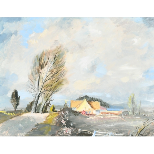 269 - Rowland Suddaby (1912-1972) British. An East Anglian Landscape, Gouache, Signed and Dated '53, 13.5