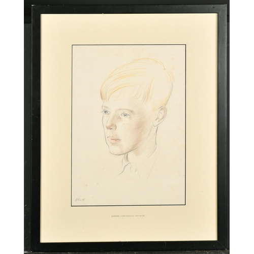 278 - Henry Cotterill Deykin (1905-1989) British. Head Study of a Young Boy, Pencil and Crayon, Dated 18 N... 