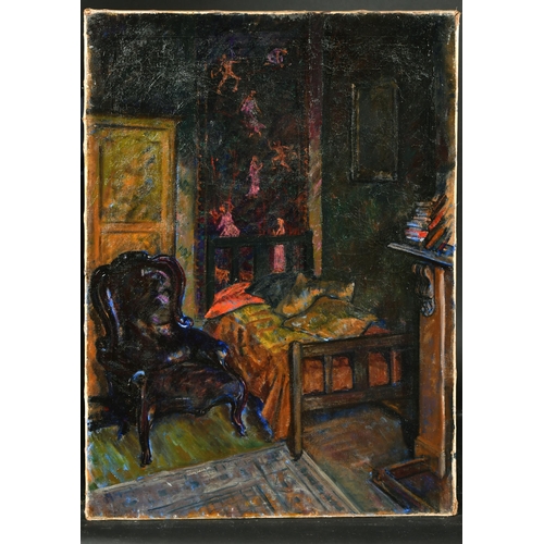 297 - 20th Century English School. A Bedroom Study, Oil on Canvas, Unframed 27