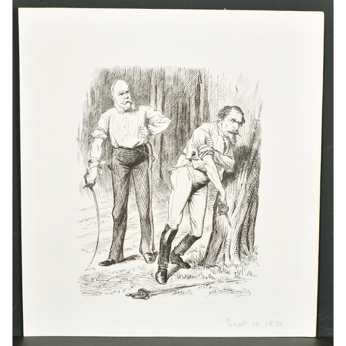 310 - John Tenniel (1820-1914) British. A Duel, Ink, Dated July 23 1870 in pencil, Unframed 11.25