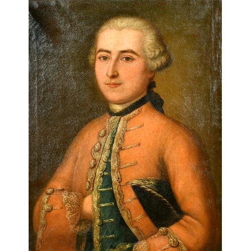 32 - 18th Century German School. Bust Portrait of a Gentleman, Oil on Canvas, 23.5