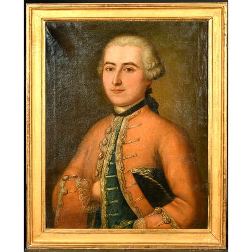 32 - 18th Century German School. Bust Portrait of a Gentleman, Oil on Canvas, 23.5