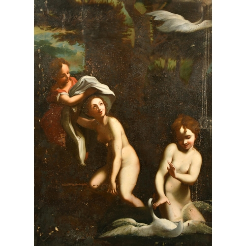 64 - 17th Century Italian School. Leda and the Swan with Attendants, after Antonio Allegri da Correggio, ... 