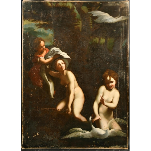 64 - 17th Century Italian School. Leda and the Swan with Attendants, after Antonio Allegri da Correggio, ... 