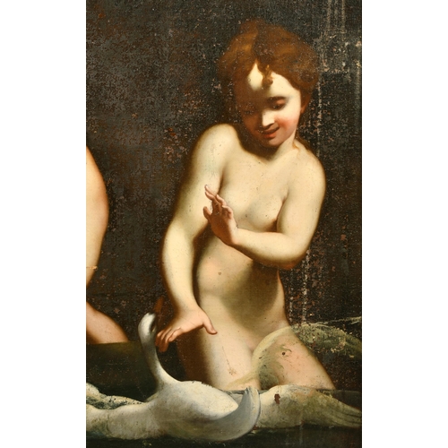 64 - 17th Century Italian School. Leda and the Swan with Attendants, after Antonio Allegri da Correggio, ... 