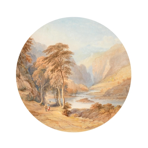 79 - Charles Frederick Buckley (1812-1869) British. Figures in a Highland Landscape, Watercolour, Signed,... 