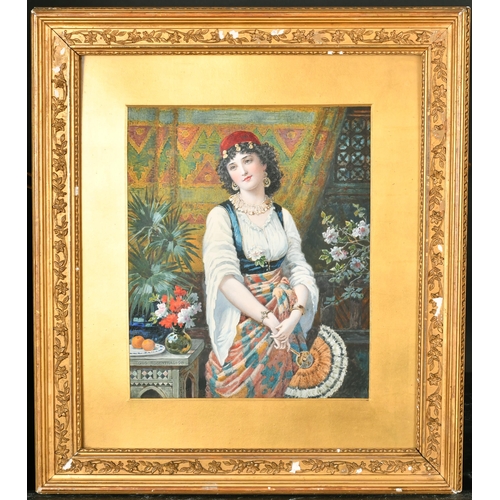 79 - Gus Rosenthal (19th-20th Century) European. An Eastern Beauty, Watercolour, Signed and Dated '98, 13... 